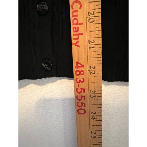 NEW Elle Cardigan Sequins Academia Long Sleeve Button Up Black Lady Luxe Large - Picture 5 of 11